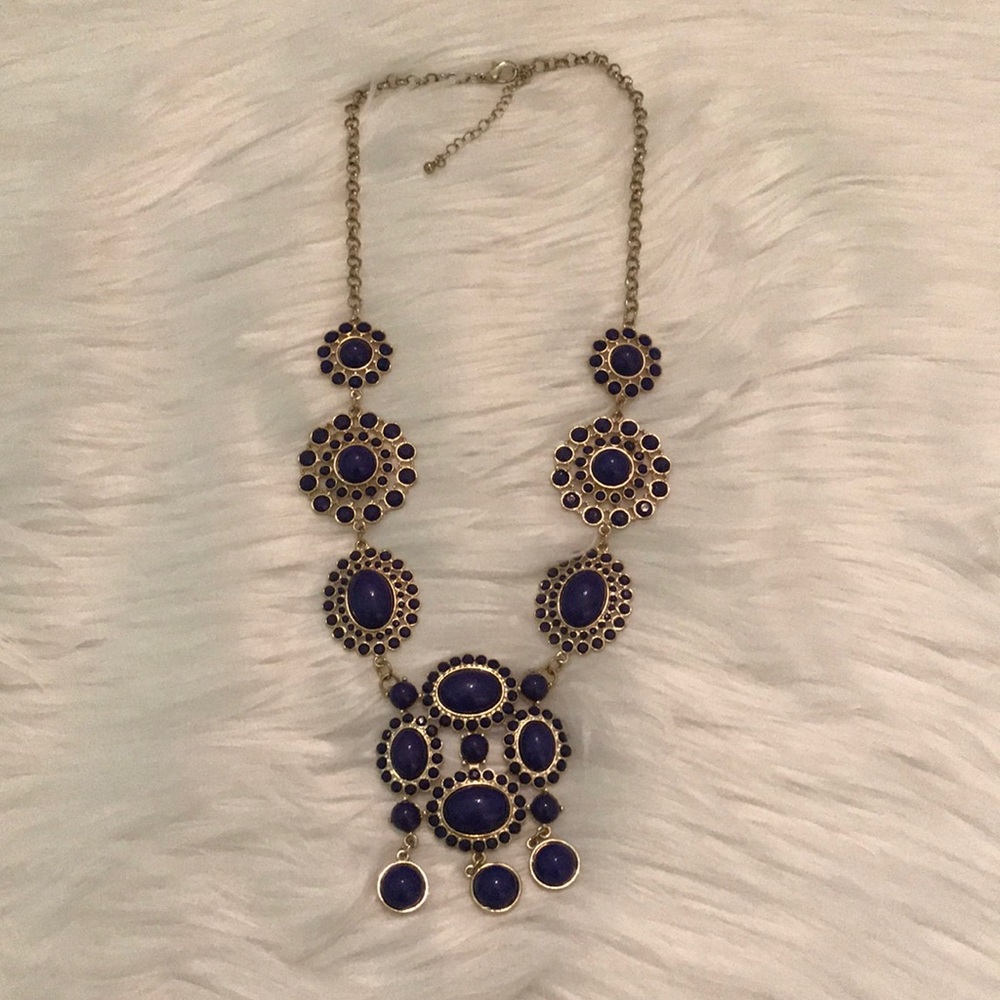 Gold and blue necklace